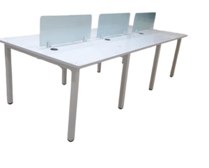 Sharing Workstation With Glass Partition