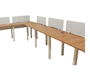 Non Sharing Workstation With Glass Partition & Race Way
